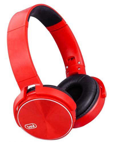 Безжични слушалки с микрофон Trevi - DJ 12E50 BT, червени - 2