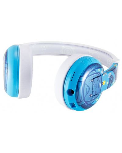 Детски слушалки BuddyPhones - Wave Robot, безжични, сини - 3