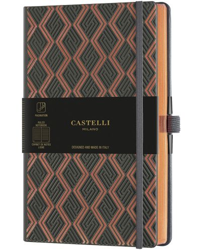 Бележник Castelli Copper & Gold - Greek Copper, 13 x 21 cm, линиран - 1