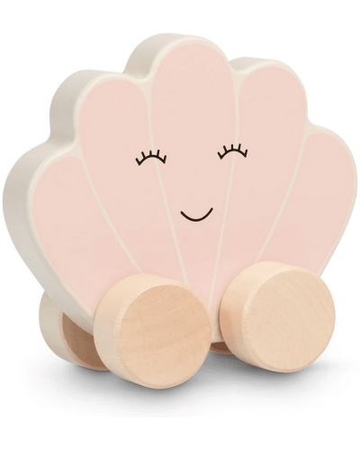 Бебешка дървена играчка Jollein - Количка, Shell Pink - 3