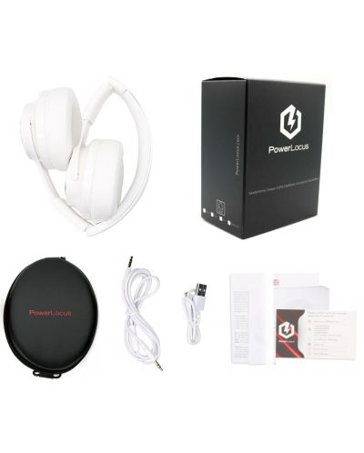 Безжични слушалки PowerLocus - P3, бели - 4