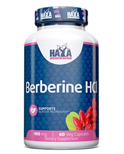 Berberine HCl, 400 mg, 60 капсули, Haya Labs - 1