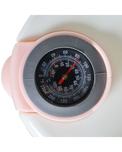 Бебешка вана с вграден термометър и аксесоари Cangaroo - Dolphin, розова - 5