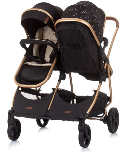 Бебешка количка за близнаци Chipolino - Дуо Смарт, абанос - 4
