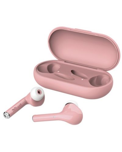 Безжични слушалки Trust - Nika Touch, TWS, розови - 2