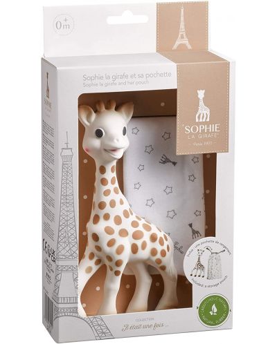 Бебешка играчка Sophie la Girafe - Софи, 18 cm, с торбичка за съхранение - 1