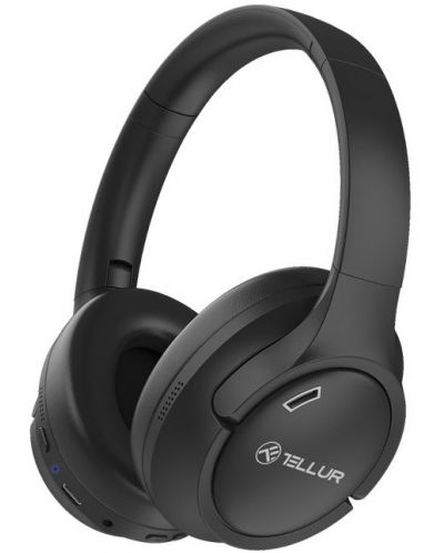 Безжични слушалки с микрофон Tellur - Vibe, ANC, черни - 1