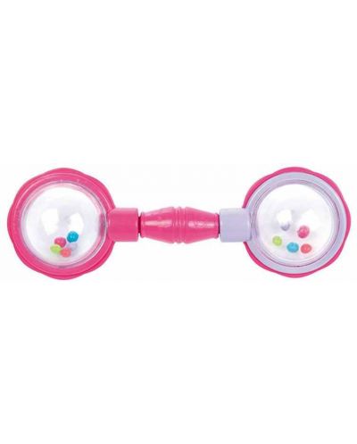 Бебешка дрънкалка Canpol - Гира с топчета, розова - 1