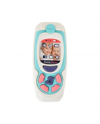 Бебешка играчка Moni Toys - Телефон с бутони, син, K999-72B - 1