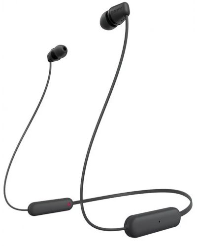 Безжични слушалки с микрофон Sony - WI-C100, черни - 1