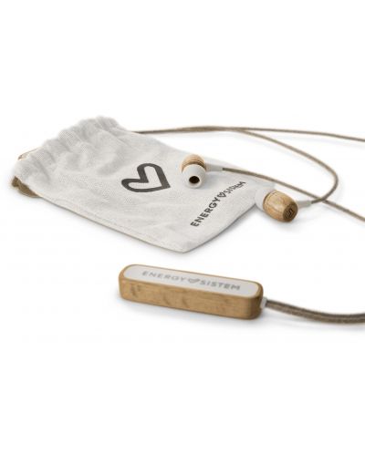 Безжични слушалки с микрофон Energy Sistem - Eco, Beech Wood - 5
