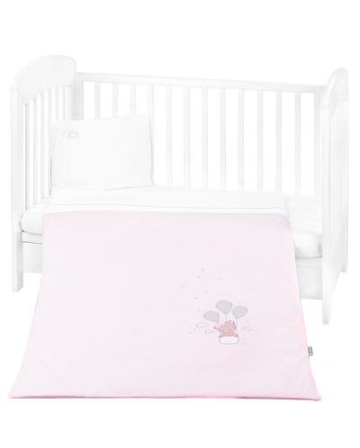 Бебешки спален комплект от 3 части KikkaBoo Dream Big - С бродерия, розов - 1