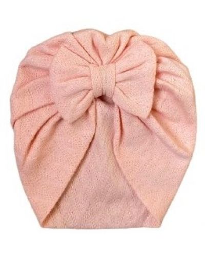 Бебешка шапка тип тюрбан Kayra Baby - Сьомга - 1