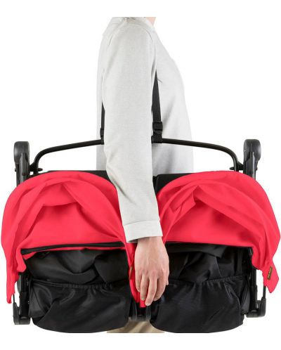 Бебешка количка за близнаци Phil & Teds - Mountain Buggy Nano Duo V1, червена - 6