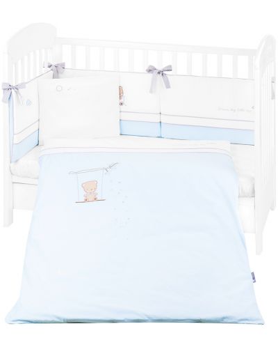 Бебешки спален комплект KikkaBoo Dream Big - 6 части, син, 70 x 140 cm - 1
