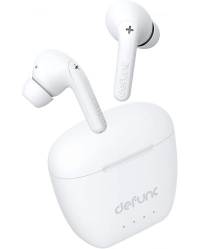 Безжични слушалки Defunc - True Audio, TWS, бели - 1
