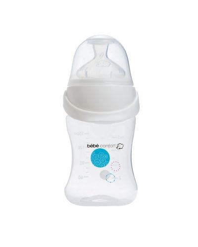 Бебешка бутилка Bebe Confort Easy Clip - 150 ml, бяла