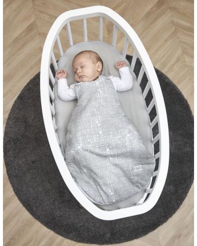 Бебешки чаршафи с ластик Meyco Baby - 60 х 120 cm, 2 броя, светлосиви - 4