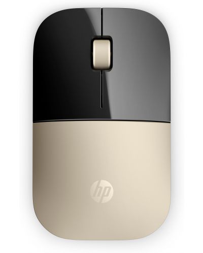 Мишка HP - Z3700, оптична, безжична, златиста/черна - 1