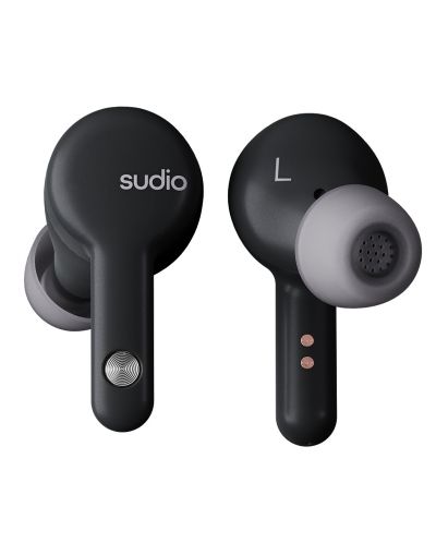 Безжични слушалки Sudio - A2, TWS, ANC, черни - 2