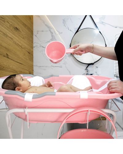 Бебешка вана за къпане BabyJem - Розова, 35 l - 3