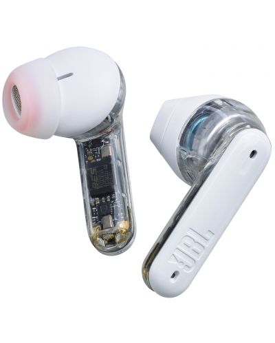 Безжични слушалки JBL - Tune Flex Ghost Edition, TWS, ANC, бели - 8