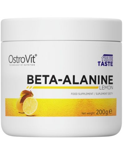 Beta-Alanine Powder, лимон, 200 g, OstroVit - 1