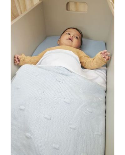 Бебешки чаршафи с ластик Meyco Baby - 60 х 120 cm, 2 броя, светлосини - 3