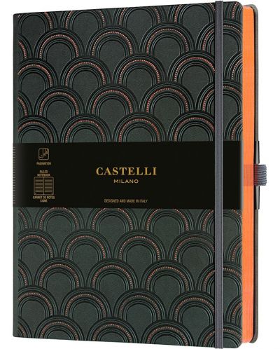 Бележник Castelli Copper & Gold - Art Deco Copper, 19 x 25 cm, линиран - 1