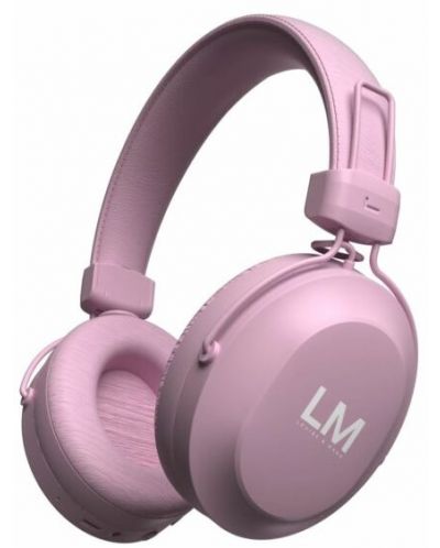 Безжични слушалки с микрофон PowerLocus - Louise&Mann 5, розови - 1