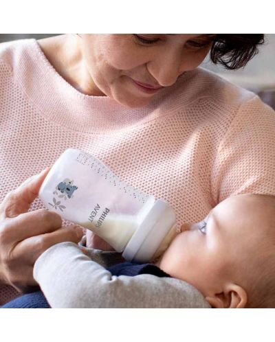 Бебешко шише Philips Avent - Natural Response 3.0, с биберон 1m+, 260 ml, Коала - 6
