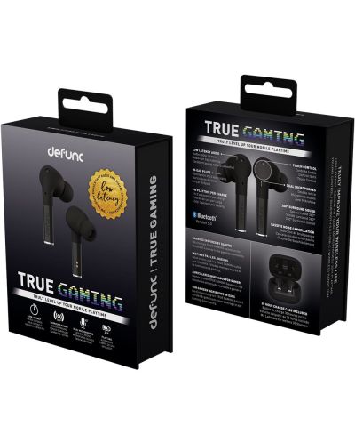 Безжични слушалки Defunc - TRUE GAMING, TWS, черни - 5