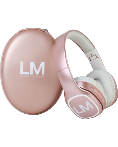 Безжични слушалки PowerLocus - Louise&Mann Symphony, розови/бели - 4