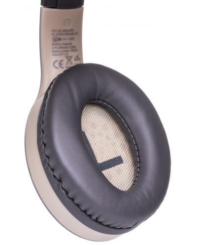 Безжични слушалки с микрофон PowerLocus - P19, сиви/бели - 2