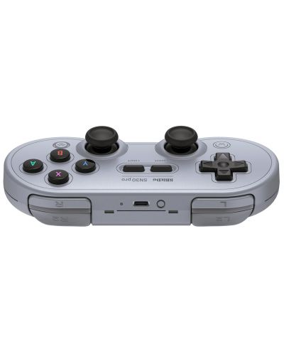Безжичен контролер 8BitDo - SN30 Pro, Hall Effect Edition, сив (Nintendo Switch/PC) - 3