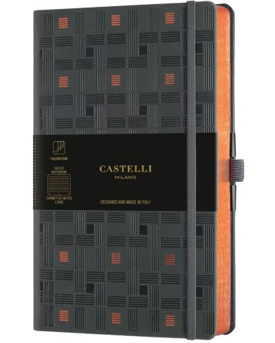 Бележник Castelli Copper & Gold - Weaving Copper, 19 x 25 cm, линиран - 1