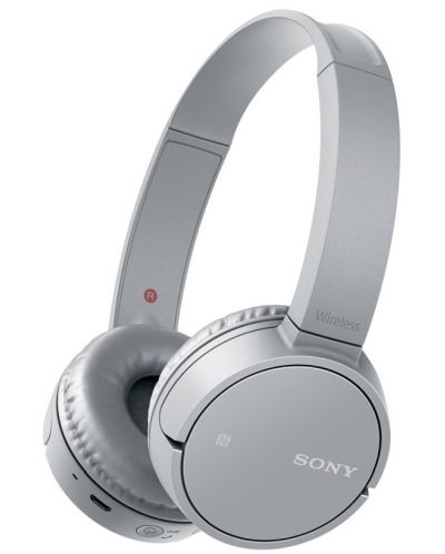Безжични слушалки Sony - MDR-ZX220BT, сиви - 1