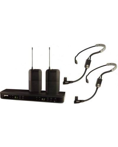 Безжична микрофонна система Shure - BLX188E/SM35 T11, черна - 1