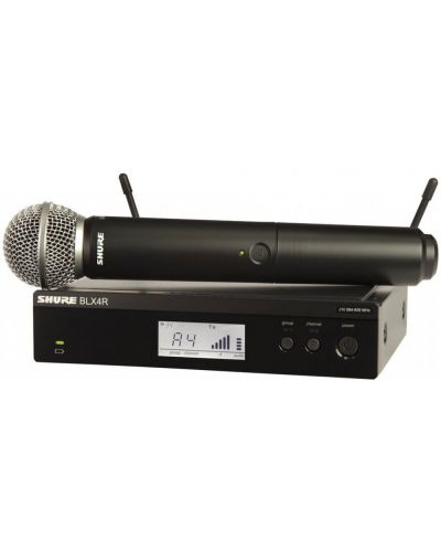 Безжична микрофонна система Shure - BLX24RE/SM58-R12, черна - 1