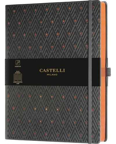 Бележник Castelli Copper & Gold - Diamonds Copper, 19 x 25 cm, линиран - 1