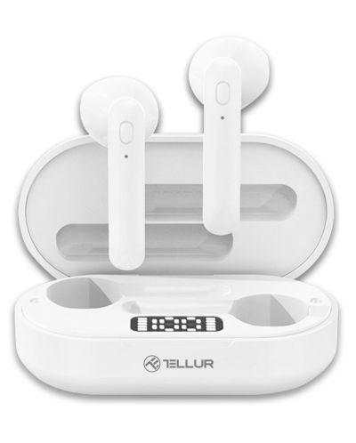 Безжични слушалки Tellur - Flip, TWS, бели - 1