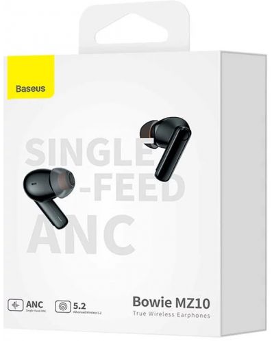 Безжични слушалки Baseus - Bowie MZ10, TWS, ANC, черни - 9