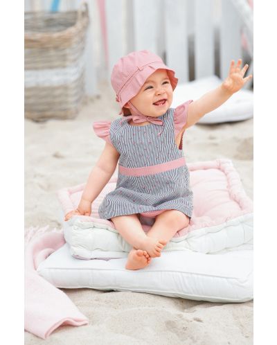 Бебешка рокля с UV 30+ защита Sterntaler - На райе, 74 cm, 6-9 месеца - 2