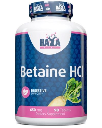 Betaine HCL, 650 mg, 90 таблетки, Haya Labs - 1