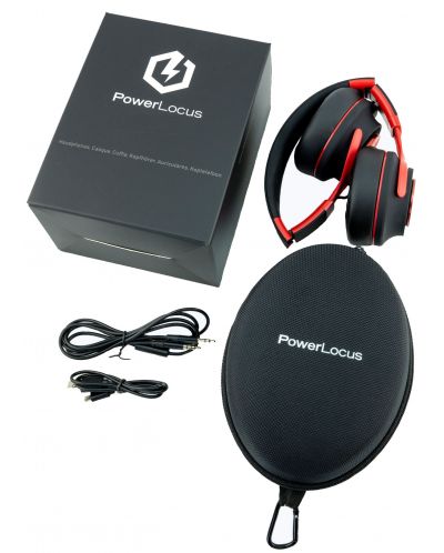 Безжични слушалки PowerLocus - P3 Matte, червени - 3