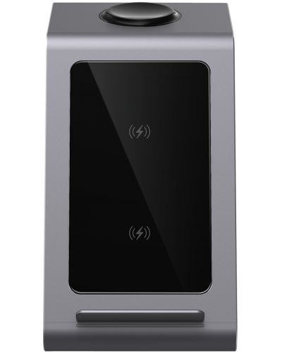 Безжично зарядно Prestigio - ReVolt A8, 10W, сиво/черно - 1