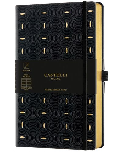 Бележник Castelli Copper & Gold - Rice Grain Gold, 13 x 21 cm, линиран - 1