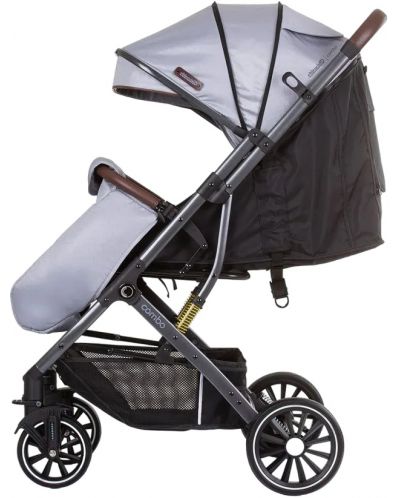 Бебешка лятна количка Chipolino - Combo, сребърно сива - 4