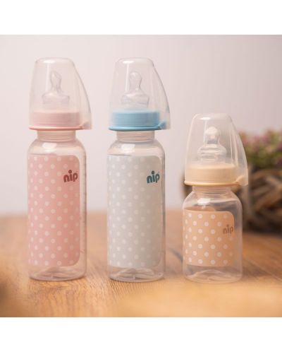 Бебешко шише NIP - Trendy, РР, Flow S, 0-6 м, 125 ml  - 4