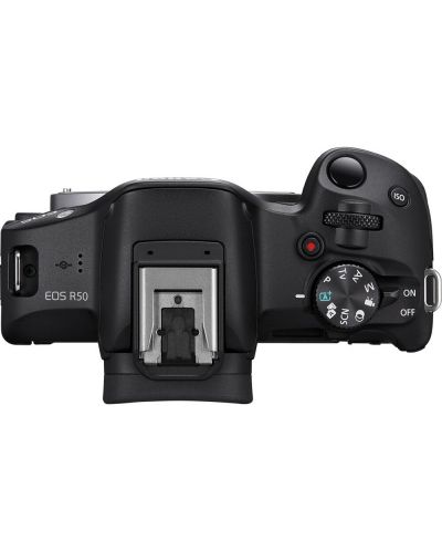 Безогледален фотоапарат Canon - EOS R50, 24.2MPx, черен - 3